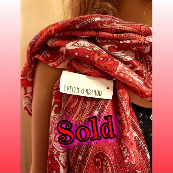 Evelyn & Arthur Scarf 🧣🧣SET (2) Paisley Pattern - Picture 1 of 8